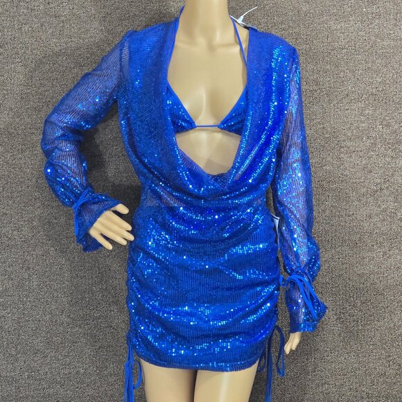 Mew Mews Sequin 3 Piece Skirt Set Sz L - Picture 1 of 11